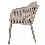 Стул серо-бежевый с декоративным плетением на спинке и подлокотниках Chair Weave варинант исполнения - 6 | Loft Concept в Ижевске