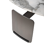 Столик журнальный с круглой мраморной столешницей на трех опорах Marble Stone Drawing варинант исполнения - 7 | Loft Concept в Ижевске