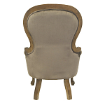 Кресло с мягкой обивкой из коричневого велюра на 4-х деревянных ножках Evelyn Classical Armchair варинант исполнения - 2 | Loft Concept в Ижевске