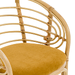 Кресло из ротанга с сиденьем из велюра Vini Rattan Armchair варинант исполнения - 5 | Loft Concept в Ижевске