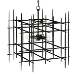 Люстра черная квадратной остроконечной формы Black Square варинант исполнения - 2 | Loft Concept в Ижевске