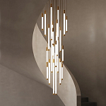 Люстра в современном стиле с 30-ю каскадными светодиодными лампами Golden LED Rain варинант исполнения - 1 | Loft Concept в Ижевске