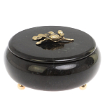 Шкатулка круглая из натурального камня змеевик Stone Casket варинант исполнения - 2 | Loft Concept в Ижевске