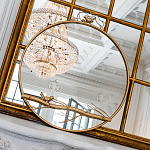 Зеркало настенное в раме золотого цвета с декором птица на ветке Mirror Portal варинант исполнения - 2 | Loft Concept в Ижевске