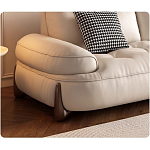 Диван кожаный с каркасом из массива дерева Furniture Medieval варинант исполнения - 1 | Loft Concept в Ижевске