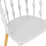 Пластиковый стул на ножках из массива бука Ferret Spiral White варинант исполнения - 4 | Loft Concept в Ижевске