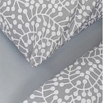 Постельное белье серого цвета с рисунком 200х220 см Blossom Essence варинант исполнения - 3 | Loft Concept в Ижевске