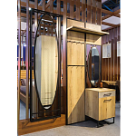 Зеркало овальное в металлической оправе в стиле лофт Urban Style Space варинант исполнения - 4 | Loft Concept в Ижевске