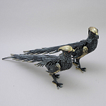 Статуэтка бронзовая пара Фазаны синие Bronze Birds варинант исполнения - 2 | Loft Concept в Ижевске