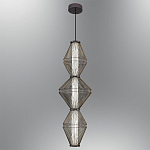 Подвесной светильник вертикальный с плетеным металлическим каркасом Metal Interweaving варинант исполнения - 1 | Loft Concept в Ижевске