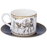 Чайный сервиз из фарфора с изображением лошадей на 6 персон 14 предметов Porcelain Horse Set варинант исполнения - 3 | Loft Concept в Ижевске