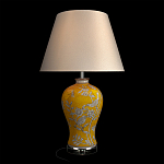 Настольная лампа желтая с изображением белых птиц Flight Among Acacia варинант исполнения - 2 | Loft Concept в Ижевске