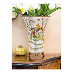 Ваза из фарфора с бронзовой стрекозой  Paradise Dragonfly варинант исполнения - 7 | Loft Concept в Ижевске