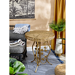 Столик приставной золотистый с орнаментом на столешнице Tanzania варинант исполнения - 4 | Loft Concept в Ижевске