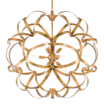 Люстра круглая в виде объёмного цветка Golden Flower Sphere варинант исполнения - 2 | Loft Concept в Ижевске