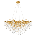 Люстра подвесная с прозрачными стеклянными подвесками в форме капель Диаметр 100 см Droplet Chandelier варинант исполнения - 2 | Loft Concept в Ижевске