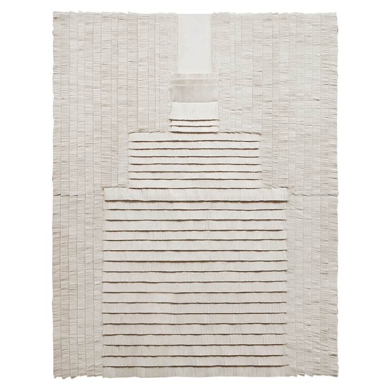 Большое Панно Абстракция белые нити Huipil Wall Hanging Молочный в Ижевске | Loft Concept 