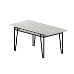 Стол обеденный с прямоугольной столешницей пыльного белого цвета на 4-х металлических ножках PAL ANCIENT WHITE варинант исполнения - 1 | Loft Concept в Ижевске