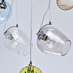 Люстра линейная с 5-ю разноцветными стеклянными плафонами Kaleido варинант исполнения - 12 | Loft Concept в Ижевске