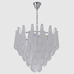Люстра с подвесками из рифленного стекла в форме капель Textured Glass Chandelier варинант исполнения - 4 | Loft Concept в Ижевске