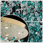 Люстра зеленая каскадная Green Light CascadeDroplet Chandelier варинант исполнения - 3 | Loft Concept в Ижевске