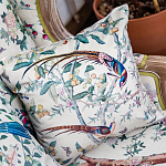 Подушка декоративная с изображением птицы в саду Beige Chinoiserie Birds in the Garden Cushion варинант исполнения - 2 | Loft Concept в Ижевске