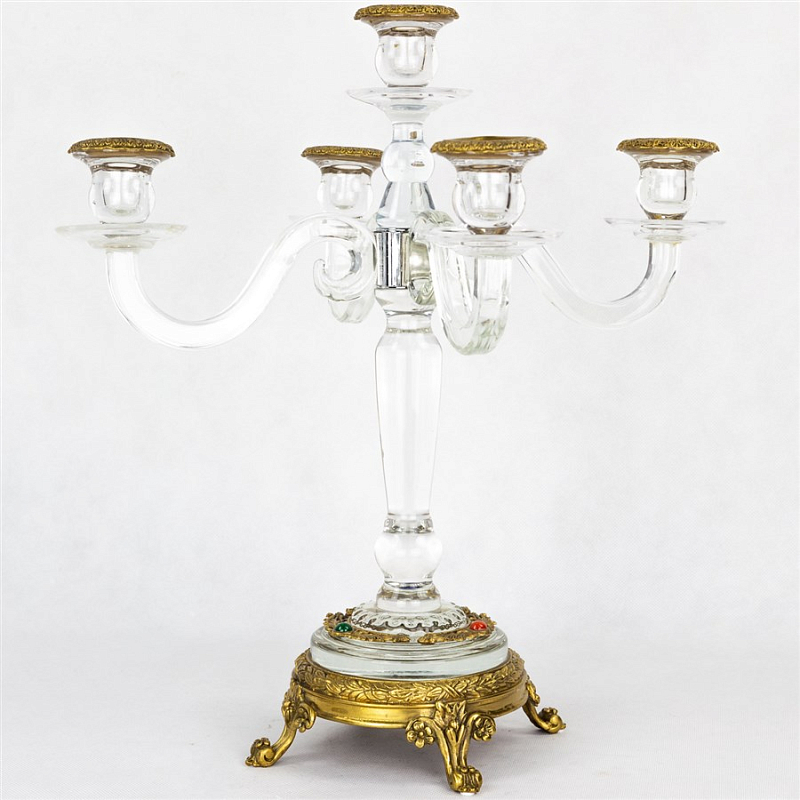 Подсвечник Transparent Candlestick Бронза Прозрачный (Transparent) в Ижевске | Loft Concept 