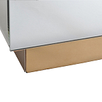 Столик журнальный зеркальный с золотым декором Gold Painted Mirror Table варинант исполнения - 3 | Loft Concept в Ижевске