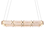 Люстра прямоугольная с текстурным природным рисунком IceFlame варинант исполнения - 4 | Loft Concept в Ижевске