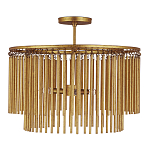 Потолочный светильник двухъярусный золотого цвета Metal Tentacles варинант исполнения - 3 | Loft Concept в Ижевске