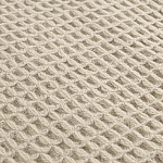 Плед из шерсти бежевого цвета с бахромой Waffle Comfort варинант исполнения - 2 | Loft Concept в Ижевске