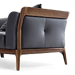 Кресло большое c каркасом из массива дерева Walnut Armchair варинант исполнения - 1 | Loft Concept в Ижевске