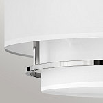 Потолочный светильник с двухслойным белым текстильным абажуром Hinkley варинант исполнения - 11 | Loft Concept в Ижевске