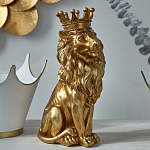 Статуэтка лев с детализированной гривой и изящной короной Lion Crown  варинант исполнения - 5 | Loft Concept в Ижевске