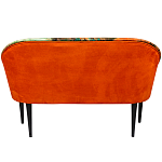 Диван двухместный из натурального бука оранжевый с цветным принтом Impressionism in Art варинант исполнения - 2 | Loft Concept в Ижевске