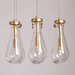 Люстра с 7-ю прозрачными плафонами из стекла в форме капли Lucid Rain  варинант исполнения - 6 | Loft Concept в Ижевске