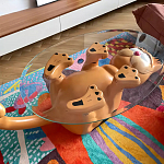 Дизайнерский журнальный стол с основанием в виде кота Bivan варинант исполнения - 2 | Loft Concept в Ижевске