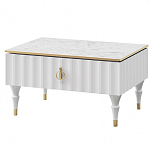 Стол журнальный белый с ящиком Expanses of Beauty варинант исполнения - 1 | Loft Concept в Ижевске