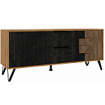 ТВ-тумба с  2-мя ящиками и закрытыми полками Stone Effect варинант исполнения - 1 | Loft Concept в Ижевске