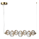 Подвесной светильник линейный с 7-ю рифлеными стеклянными шарами Marcelh Light варинант исполнения - 2 | Loft Concept в Ижевске