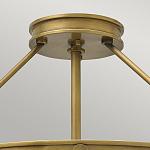 Потолочный светильник цвета латунь с плоским круглым плафоном Hinkley варинант исполнения - 3 | Loft Concept в Ижевске