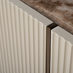 Тумба под телевизор серая с мраморной столешницей Uniqueness Marble варинант исполнения - 3 | Loft Concept в Ижевске