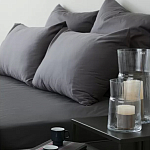 Постельное белье однотонное из сатина темно-серого цвета Eden Line варинант исполнения - 3 | Loft Concept в Ижевске