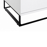 Стеллаж книжный белый с 3-мя открытыми полками и дверкой Strict Lines варинант исполнения - 5 | Loft Concept в Ижевске