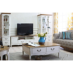 Узкая стеклянная витрина с двумя ящиками Montmartre Provence Showcase варинант исполнения - 3 | Loft Concept в Ижевске