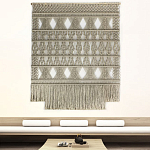 Панно на стену плетеное Макраме бежевый цвет  варинант исполнения - 11 | Loft Concept в Ижевске