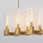 Люстра CANELLE Linear Chandelier 12 Modern Brass варинант исполнения - 1 | Loft Concept в Ижевске