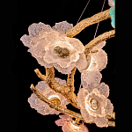 Люстра круглая на золотом каркасе с цветочным декором Miscellaneous herbs варинант исполнения - 5 | Loft Concept в Ижевске