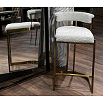 Стул барный букле бежевый с каркасом цвета матовое золото Tactility варинант исполнения - 6 | Loft Concept в Ижевске