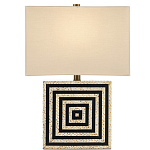 Настольная лампа с квадратным основанием и прямоугольным абажуром Neat Lines варинант исполнения - 3 | Loft Concept в Ижевске